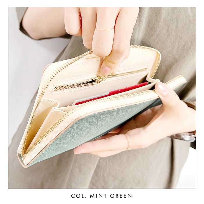 【Leo&Aoi公式ショップ】ニュアンスカラー マルチケース 本革 通帳ケース パスポートケース 母子手帳ケース 大容量 スリム設計 ファスナー付き メンズ レディース おしゃれ ハンドメイド 【安心の返品保証付き】