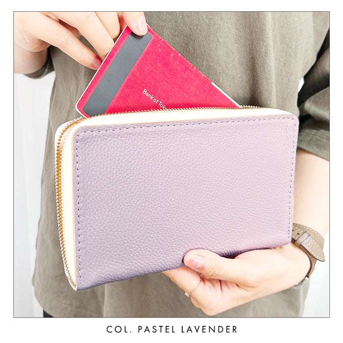 【Leo&Aoi公式ショップ】ニュアンスカラー マルチケース 本革 通帳ケース パスポートケース 母子手帳ケース 大容量 スリム設計 ファスナー付き メンズ レディース おしゃれ ハンドメイド 【安心の返品保証付き】