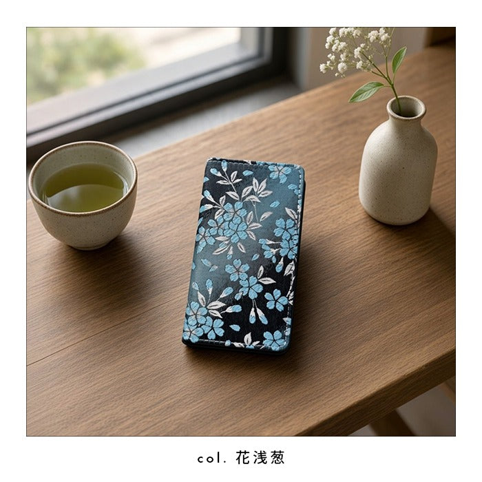 【Leo&Aoi公式ショップ】西陣織 朧月夜桜 スマホケース 手帳型ケース 全機種対応
