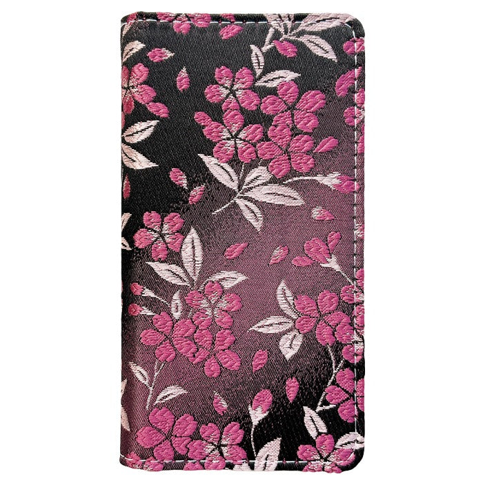 【Leo&Aoi公式ショップ】西陣織 朧月夜桜 スマホケース 手帳型ケース 全機種対応