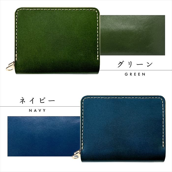 【Leo&Aoi公式ショップ】 やさしいおかんの本革 栃木レザー 蛇腹 ダブルファスナー 財布 本革 レディース カード収納 ミニ財布 小さい財布 使いやすい 牛革 革財布 ラウンド型財布 【安心の返品保証付き】