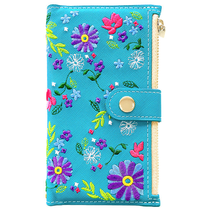 【Leo&Aoi公式ショップ】 BASIO active3 KYG04 ケース カバー 手帳型 おしゃれ 花刺繍 手帳型ケース ベイシオ アクティブ 3 携帯ケース スマホケース 【安心の返品保証付き】