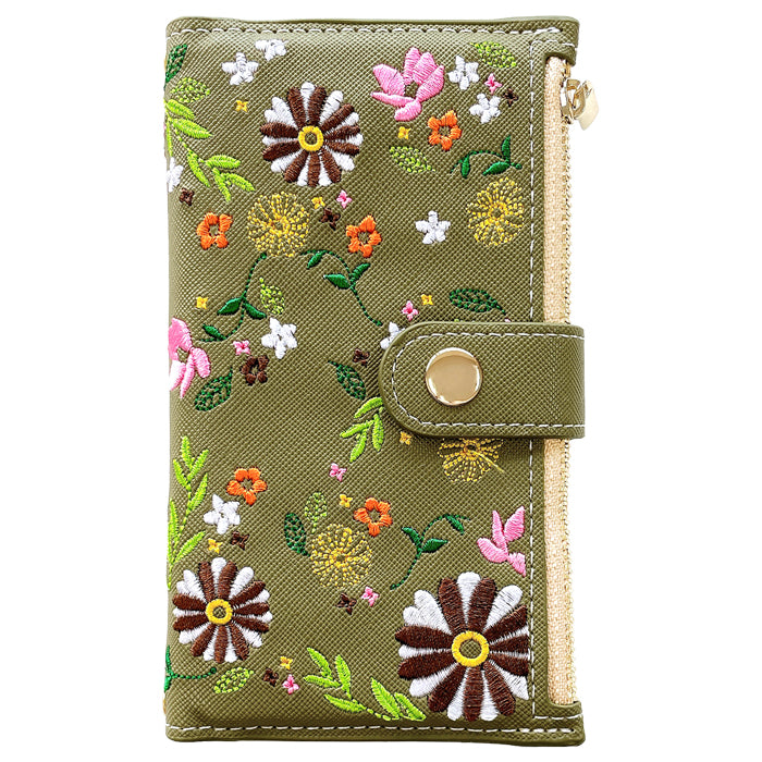【Leo&Aoi公式ショップ】 らくらくスマートフォン F-52B ケース カバー 手帳型ケース おしゃれ 花刺繍 手帳型 スマホケース らくらくフォン らくらくホン f52b docomo