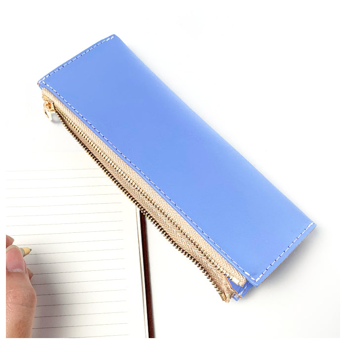 パステル ペンケース 本革 筆箱 レザー ペン入れ コンパクト スリム 文具 筆記用具 ふで箱 収納 革 牛本革 牛革 上品 かわいい お洒落 高級 ペン ケース パステルカラー