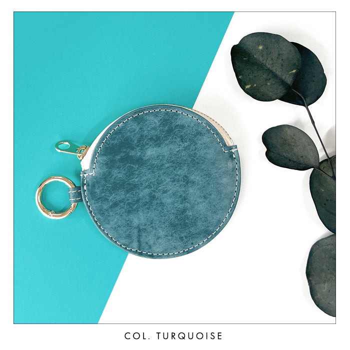 【Leo&Aoi公式ショップ】本革 レザリアレザー 丸形コインケース 小銭入れ メンズ レディース 革 レザー 牛革 風合い豊かな本革に、こだわりの5色 CC-C1-02 【安心の返品保証付き】