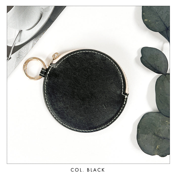 【Leo&Aoi公式ショップ】本革 レザリアレザー 丸形コインケース 小銭入れ メンズ レディース 革 レザー 牛革 風合い豊かな本革に、こだわりの5色 CC-C1-02 【安心の返品保証付き】