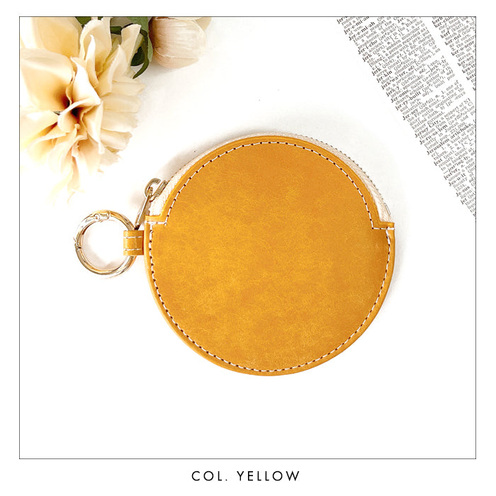 【Leo&Aoi公式ショップ】本革 レザリアレザー 丸形コインケース 小銭入れ メンズ レディース 革 レザー 牛革 風合い豊かな本革に、こだわりの5色 CC-C1-02 【安心の返品保証付き】