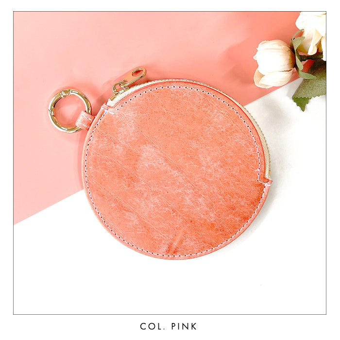 【Leo&Aoi公式ショップ】本革 レザリア レザー 丸い財布 小銭入れ メンズ レディース 革 レザー 牛革 ポーチ カード収納 CC-C2-02 【安心の返品保証付き】