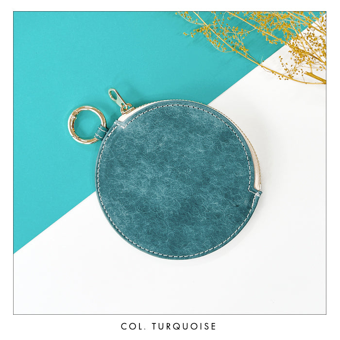 【Leo&Aoi公式ショップ】本革 レザリア レザー 丸い財布 小銭入れ メンズ レディース 革 レザー 牛革 ポーチ カード収納 CC-C2-02 【安心の返品保証付き】