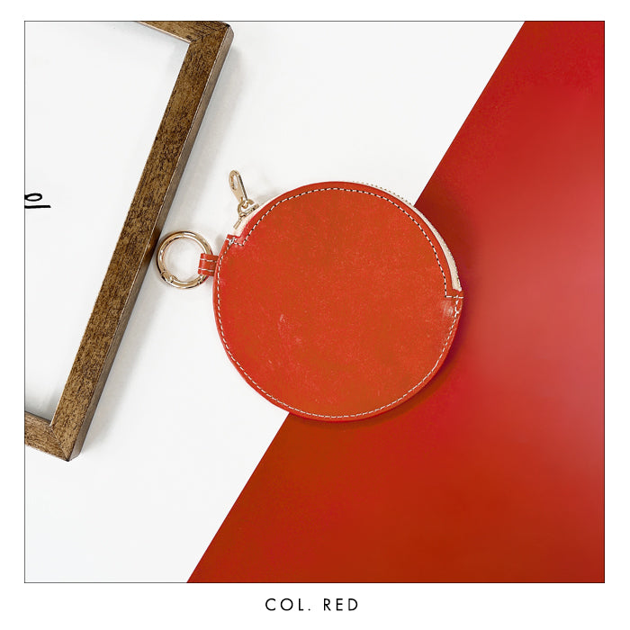 【Leo&Aoi公式ショップ】本革 レザリア レザー 丸い財布 小銭入れ メンズ レディース 革 レザー 牛革 ポーチ カード収納 CC-C2-02 【安心の返品保証付き】