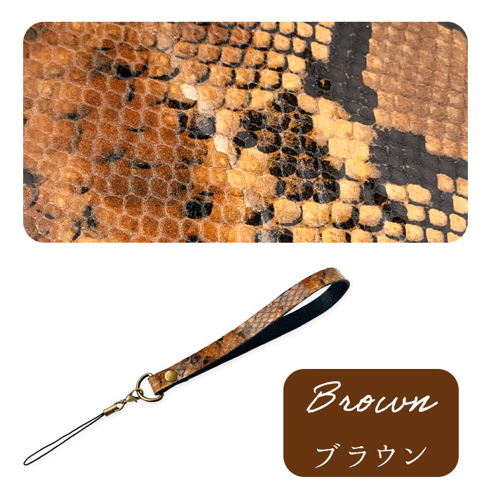 【Leo&Aoi公式ショップ】 ダイヤモンド パイソン ストラップ 本革 マルチストラップ 携帯ストラップ レザー 携帯 スマホ キーホルダー パスケース 定期入れ リストストラップ 革 山羊革 手帳型 スマホケース スマホカバー 手帳型ケース 落下防止 型押し レディース メンズ ヘビ柄 へび柄 紐ストラップ 【安心の返品保証付き】