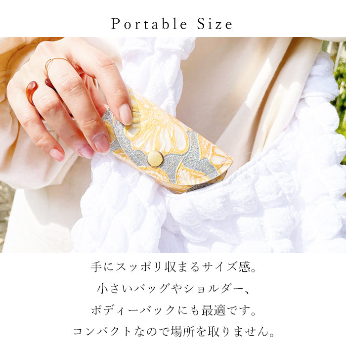 【Leo&Aoi公式ショップ】 ラメフラワー 型押し キーケース 4連 本革 レディース スマートキー 三つ折り 牛革 レザー 鍵入れ 鍵 カギ 収納 スリム コンパクト キーホルダー 4連キーケース 日本製 【安心の返品保証付き】
