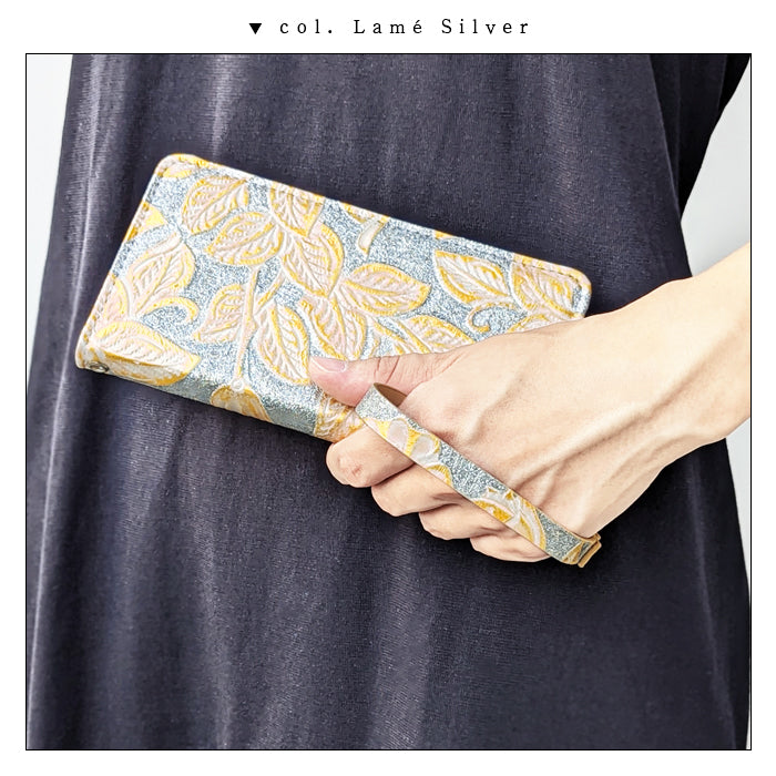 【Leo&Aoi公式ショップ】 ラメフラワー 型押し ナスカン付き ストラップ 本革 マルチストラップ 携帯ストラップ レザー 携帯 スマホ キーホルダー パスケース 定期入れ リストストラップ 革 牛革 手帳型 スマホケース 落下防止 レディース 花 フラワー 【安心の返品保証付き】