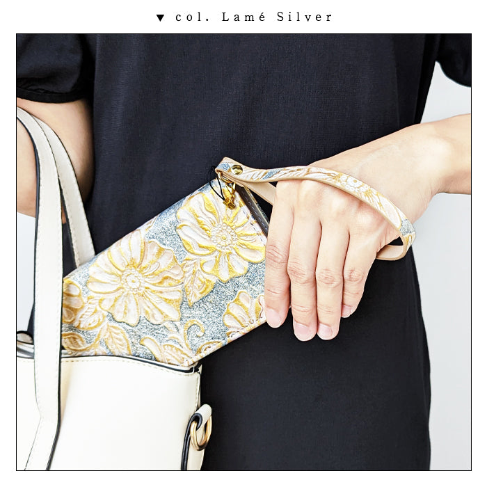 【Leo&Aoi公式ショップ】 ラメフラワー 型押し ストラップ 本革 紐ストラップ マルチストラップ 携帯ストラップ レザー 携帯 スマホ キーホルダー パスケース 定期入れ リストストラップ 革 牛革 手帳型 スマホケース 落下防止 レディース 花 花柄 【安心の返品保証付き】