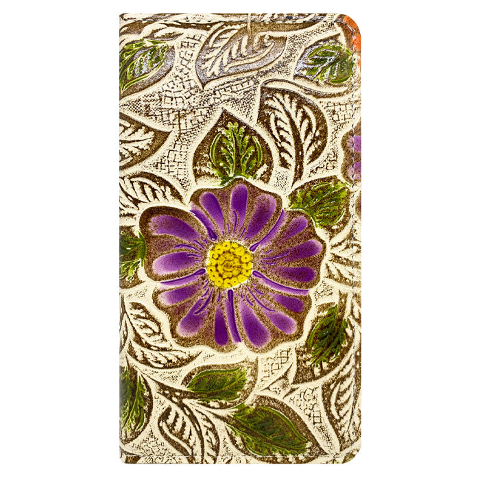 【Leo&Aoi公式ショップ】 らくらくスマートフォン F-52B ケース カバー 手帳型ケース本革 レトロな 花 型押し 手帳型 スマホケース らくらくフォン らくらくホン f52b docomo 【安心の返品保証付き】