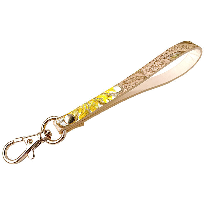 【Leo&Aoi公式ショップ】 レトロな 花型押し ナスカン付き ストラップ 本革 マルチストラップ 携帯ストラップ レザー 携帯 スマホ キーホルダー パスケース 定期入れ リストストラップ 革 牛革 手帳型 スマホケース 落下防止 レディース 花 フラワー 【安心の返品保証付き】