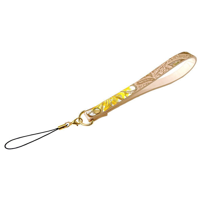 【Leo&Aoi公式ショップ】 レトロな 花型押し ストラップ 本革 紐ストラップ マルチストラップ 携帯ストラップ レザー 携帯 スマホ キーホルダー パスケース 定期入れ リストストラップ 革 牛革 手帳型 スマホケース 落下防止 レディース 花 花柄 【安心の返品保証付き】