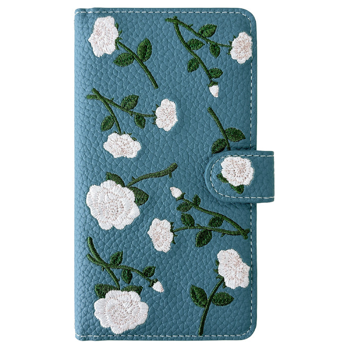 【Leo&Aoi公式ショップ】 バラ刺繍 スマホケース 手帳型ケース 100機種以上対応