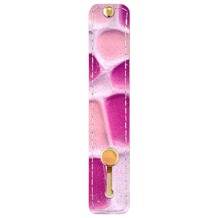 【Leo&Aoi公式ショップ】 ステンドグラス スマホバンド スマホベルト 本革 レザー スマホリング 落下防止 ベルト バンド ホルダー 片手 スタンド スライドベルト スマホスタンド エナメル加工 レディース 女性 革 【安心の返品保証付き】