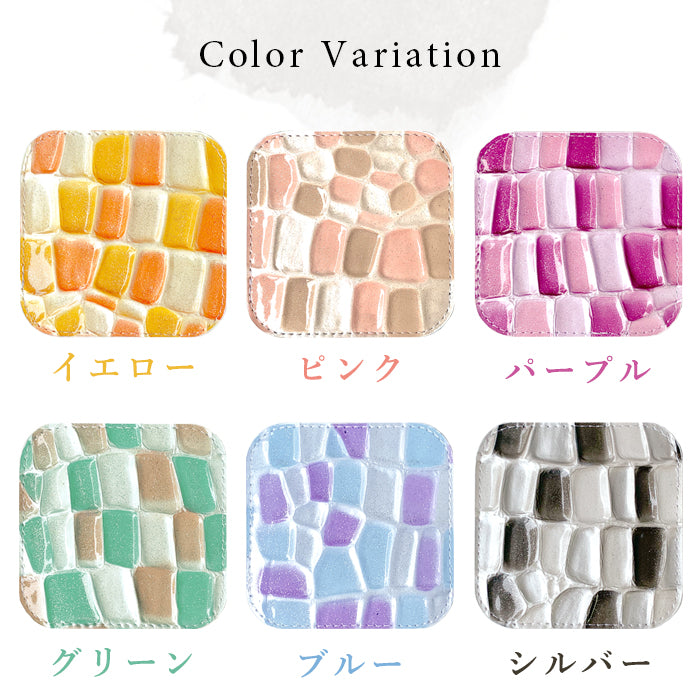 【Leo&Aoi公式ショップ】 ステンドグラス コースター 本革 4枚セット テーブルウェア カフェ おしゃれ キッチン 雑貨 食器 ハンドメイド 革 上品 かわいい お洒落 高級 エナメル 【安心の返品保証付き】