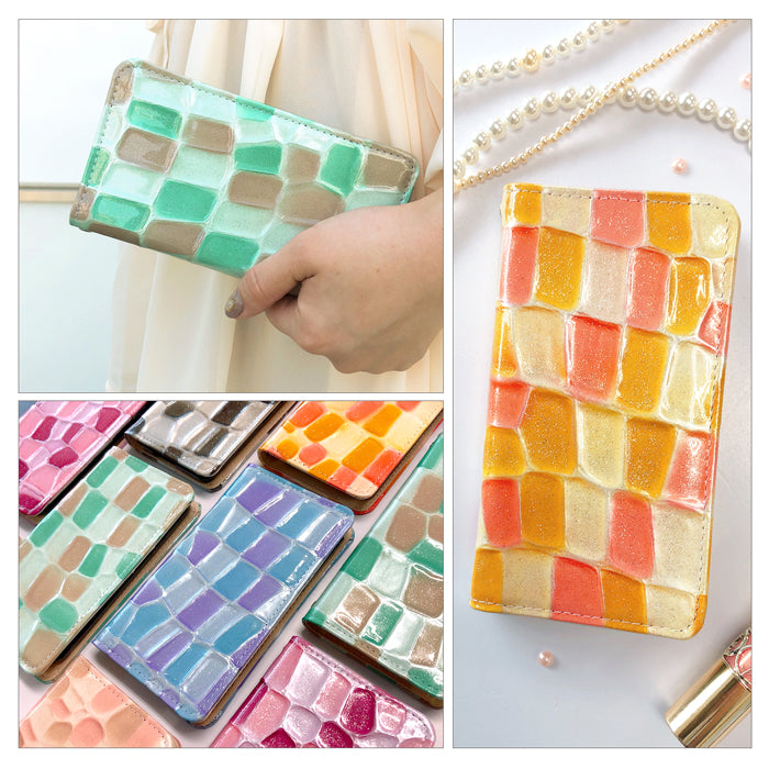 【Leo&Aoi公式ショップ】 iPhone 15 Plus ケース カバー iPhone15plus 手帳型 本革 ステンドグラス 手帳型ケース アイフォン 15 プラス スマホケース【安心の返品保証付き】