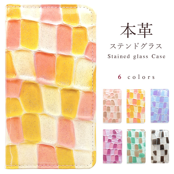 iPhone 14 Plus ケース カバー iPhone14plus 手帳型 本革 ステンドグラス 手帳型ケース アイフォン 14 プラス スマホケース