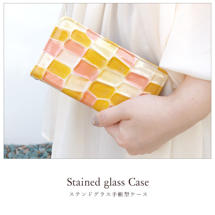 iPhone 14 Plus ケース カバー iPhone14plus 手帳型 本革 ステンドグラス 手帳型ケース アイフォン 14 プラス スマホケース