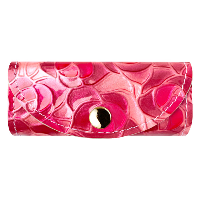 【Leo&Aoi公式ショップ】 牛革 ステンドグラス ローズ キーケース 4連 本革 レディース スマートキー 三つ折り レザー 鍵入れ 鍵 カギ 収納 スリム コンパクト キーホルダー 4連キーケース エナメル加工 日本製 バラ 薔薇 【安心の返品保証付き】