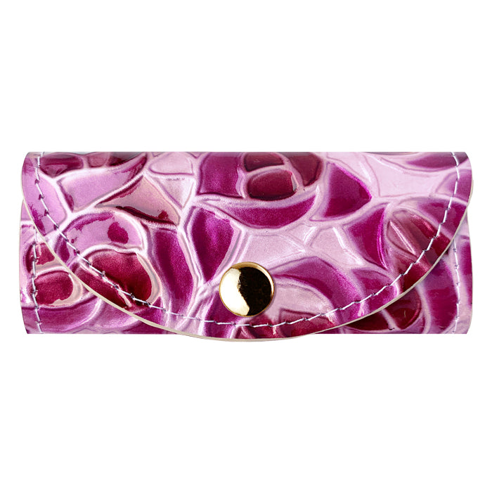 【Leo&Aoi公式ショップ】 牛革 ステンドグラス ローズ キーケース 4連 本革 レディース スマートキー 三つ折り レザー 鍵入れ 鍵 カギ 収納 スリム コンパクト キーホルダー 4連キーケース エナメル加工 日本製 バラ 薔薇 【安心の返品保証付き】