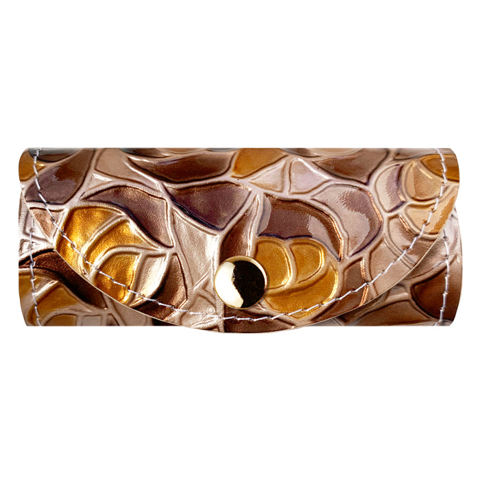 【Leo&Aoi公式ショップ】 牛革 ステンドグラス ローズ キーケース 4連 本革 レディース スマートキー 三つ折り レザー 鍵入れ 鍵 カギ 収納 スリム コンパクト キーホルダー 4連キーケース エナメル加工 日本製 バラ 薔薇 【安心の返品保証付き】