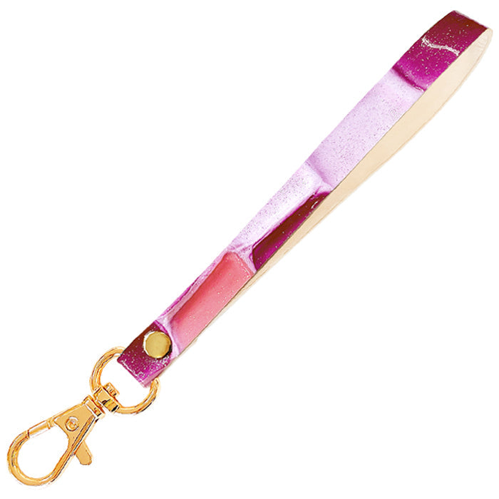 【Leo&Aoi公式ショップ】 ステンドグラス ナスカン付き ストラップ 本革 マルチストラップ 携帯ストラップ レザー 携帯 スマホ キーホルダー パスケース 定期入れ リストストラップ 革 牛革 手帳型 スマホケース 落下防止 レディース 【安心の返品保証付き】