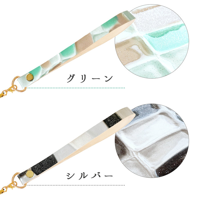 【Leo&Aoi公式ショップ】 ステンドグラス ストラップ 本革 マルチストラップ 携帯ストラップ レザー 携帯 スマホ キーホルダー パスケース 定期入れ リストストラップ 革 牛革 手帳型 スマホケース 落下防止 レディース 【安心の返品保証付き】