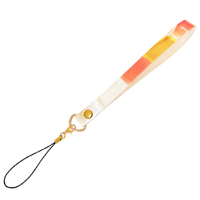 【Leo&Aoi公式ショップ】 牛革 ステンドグラス ストラップ 本革 マルチストラップ 携帯ストラップ レザー 携帯 スマホ キーホルダー パスケース 定期入れ リストストラップ 革 手帳型 スマホケース 落下防止 レディース 【安心の返品保証付き】