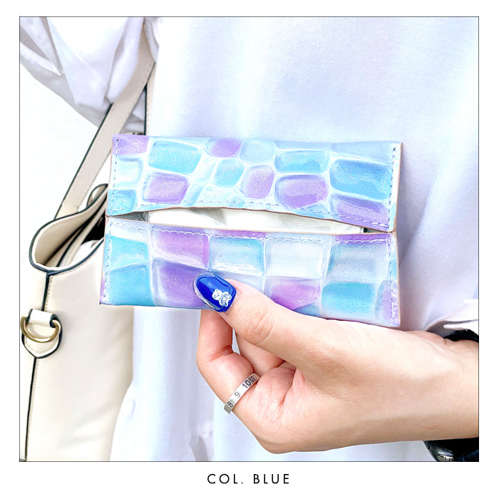 【Leo&Aoi公式ショップ】 牛革 ステンドグラス ティッシュケース 本革 ティッシュカバー 革 レザー 高級 ティッシュ ケース カバー ポケットティッシュケース ハンドメイド 革 上品 かわいい お洒落 高級 エナメル 【安心の返品保証付き】