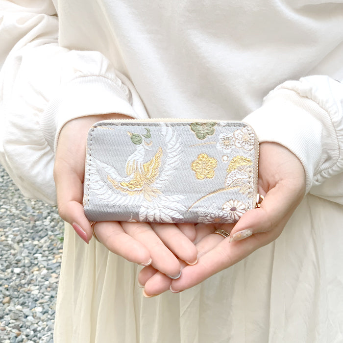 【Leo&Aoi公式ショップ】 西陣織 高美者 コインケース ラウンドファスナー ポーチ 小型財布 小銭入れ コンパクト 小物入れ 高級 華やか 着物 和柄 和風 レディース 女性 ケース【安心の返品保証付き】