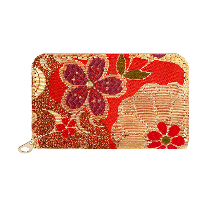 【Leo&Aoi公式ショップ】 西陣織 高美者 コインケース ラウンドファスナー ポーチ 小型財布 小銭入れ コンパクト 小物入れ 高級 華やか 着物 和柄 和風 レディース 女性 ケース【安心の返品保証付き】