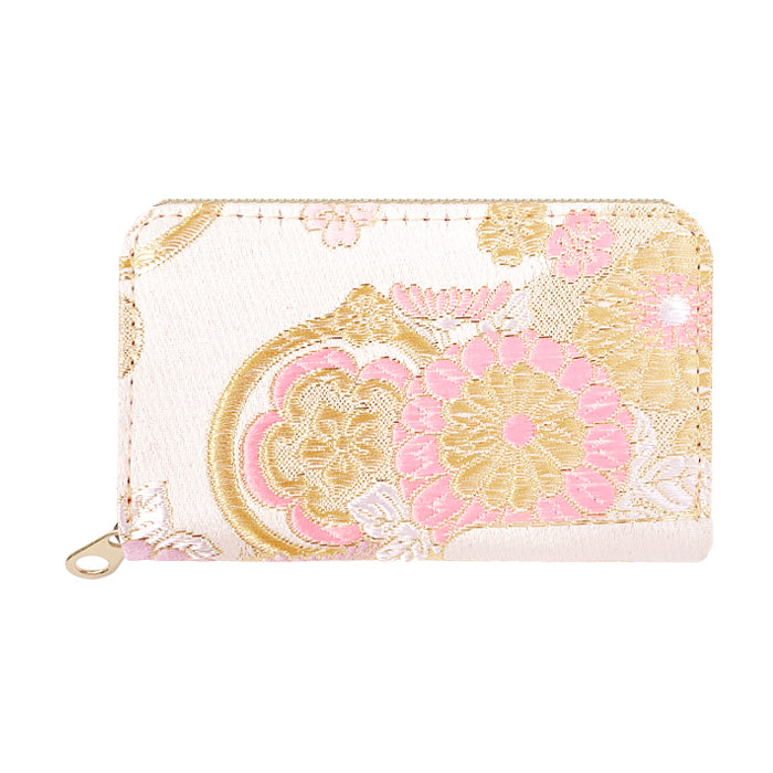 【Leo&Aoi公式ショップ】 西陣織 高美者 コインケース ラウンドファスナー ポーチ 小型財布 小銭入れ コンパクト 小物入れ 高級 華やか 着物 和柄 和風 レディース 女性 ケース【安心の返品保証付き】