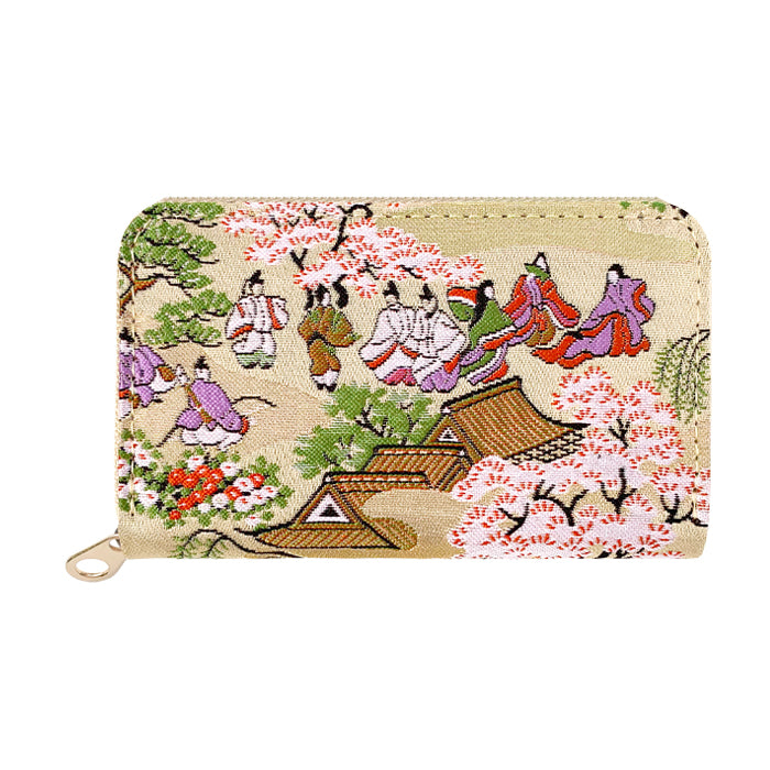 【Leo&Aoi公式ショップ】 西陣織 高美者 コインケース ラウンドファスナー ポーチ 小型財布 小銭入れ コンパクト 小物入れ 高級 華やか 着物 和柄 和風 レディース 女性 ケース【安心の返品保証付き】