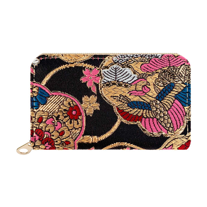 【Leo&Aoi公式ショップ】 西陣織 高美者 コインケース ラウンドファスナー ポーチ 小型財布 小銭入れ コンパクト 小物入れ 高級 華やか 着物 和柄 和風 レディース 女性 ケース【安心の返品保証付き】