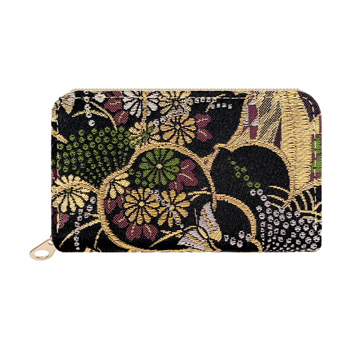 【Leo&Aoi公式ショップ】 西陣織 高美者 コインケース ラウンドファスナー ポーチ 小型財布 小銭入れ コンパクト 小物入れ 高級 華やか 着物 和柄 和風 レディース 女性 ケース【安心の返品保証付き】