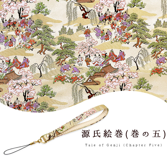 【Leo&Aoi公式ショップ】 西陣織 高美者 ストラップ マルチストラップ 携帯ストラップ 携帯 スマホ キーホルダー パスケース 定期入れ リストストラップ 手帳型 スマホケース 落下防止 レディース 金襴 和柄 和風 高級 華やか 着物 紐ストラップ 【安心の返品保証付き】