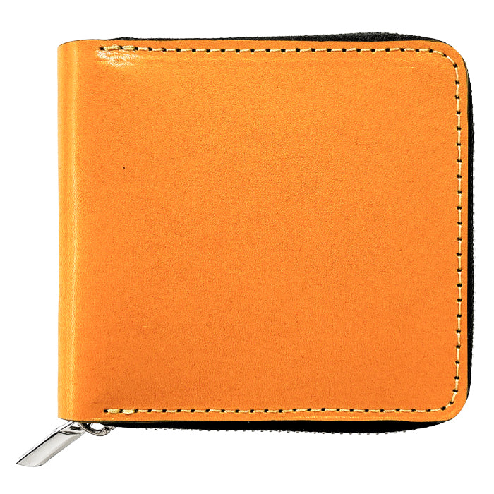 【Leo&Aoi公式ショップ】 こだわり親父 栃木レザー ラウンド型財布 二つ折り財布 ラウンドファスナー 本革 財布 小銭入れ 二つ折り メンズ レディース コンパクト 薄型 カード入れ 牛本革 革財布 ウォレット コインケース付き ハンドメイド 【安心の返品保証付き】