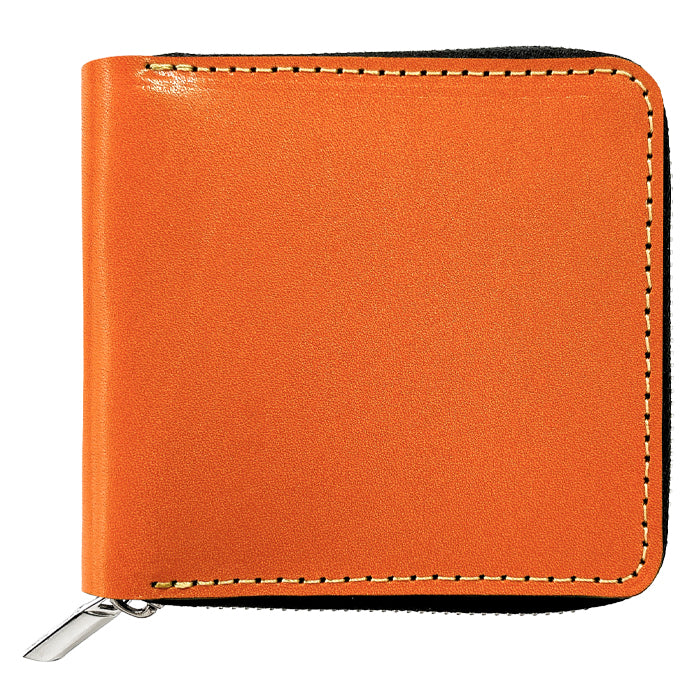 【Leo&Aoi公式ショップ】 こだわり親父 栃木レザー ラウンド型財布 二つ折り財布 ラウンドファスナー 本革 財布 小銭入れ 二つ折り メンズ レディース コンパクト 薄型 カード入れ 牛本革 革財布 ウォレット コインケース付き ハンドメイド 【安心の返品保証付き】