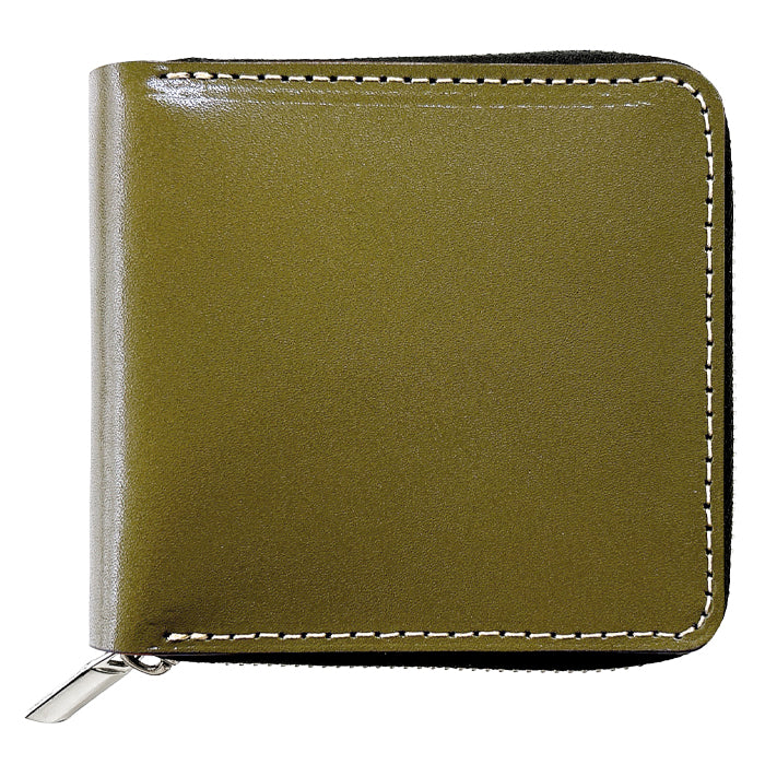 【Leo&Aoi公式ショップ】 こだわり親父 栃木レザー ラウンド型財布 二つ折り財布 ラウンドファスナー 本革 財布 小銭入れ 二つ折り メンズ レディース コンパクト 薄型 カード入れ 牛本革 革財布 ウォレット コインケース付き ハンドメイド 【安心の返品保証付き】