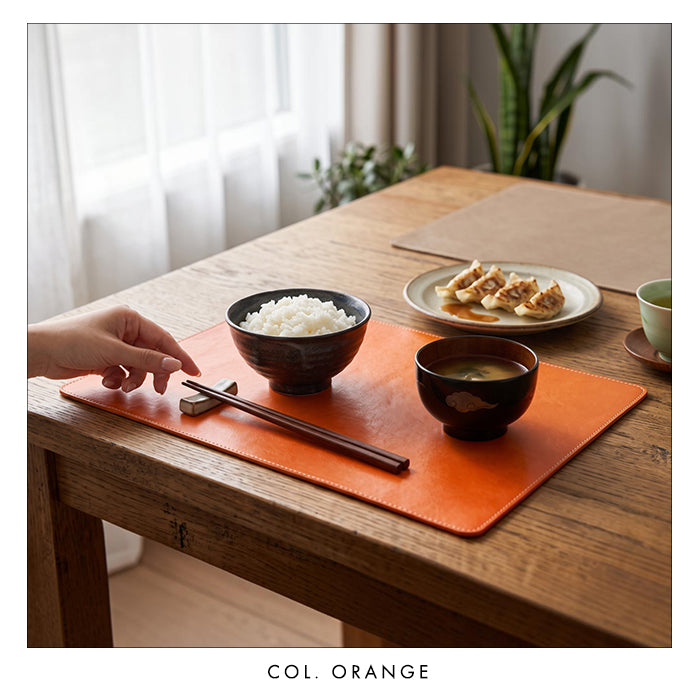 【Leo&Aoi公式ショップ】 栃木レザー こだわり親父の本革 ランチョンマット テーブルマット 食卓マット インテリア ギフト プレゼント 【安心の返品保証付き】
