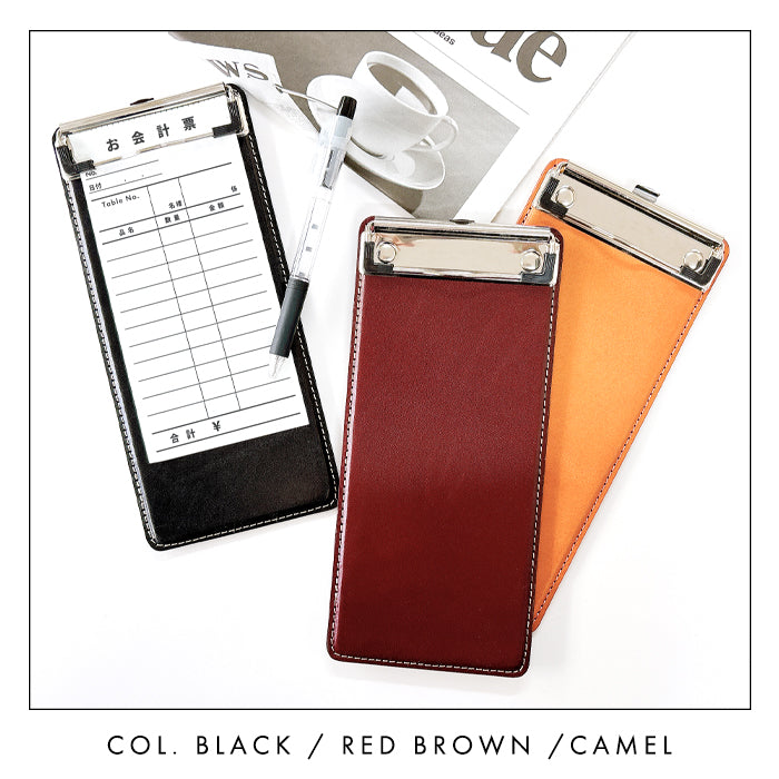 【Leo&Aoi公式ショップ】 栃木レザー 伝票ホルダー こだわり親父の本革 バインダー クリップ 注文票 会計票 整理 牛革 本革 レザー 伝票 ホルダー メンズ レディース ハンドメイド【安心の返品保証付き】