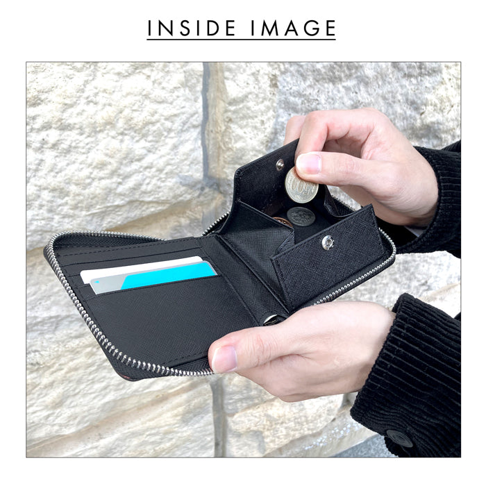 【Leo&Aoi公式ショップ】 こだわり親父 栃木レザー ラウンド型財布 二つ折り財布 ラウンドファスナー 本革 財布 小銭入れ 二つ折り メンズ レディース コンパクト 薄型 カード入れ 牛本革 革財布 ウォレット コインケース付き ハンドメイド 【安心の返品保証付き】