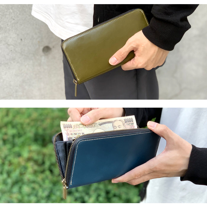 【Leo&Aoi公式ショップ】 栃木レザー こだわり親父 長財布 メンズ 財布 本革 牛革 ラウンドファスナー サイフ さいふ ウォレット 革 レザー カード収納 革財布 ラウンド長財布 ラウンド財布 長サイフ 本革長財布 レディース ハンドメイド【安心の返品保証付き】