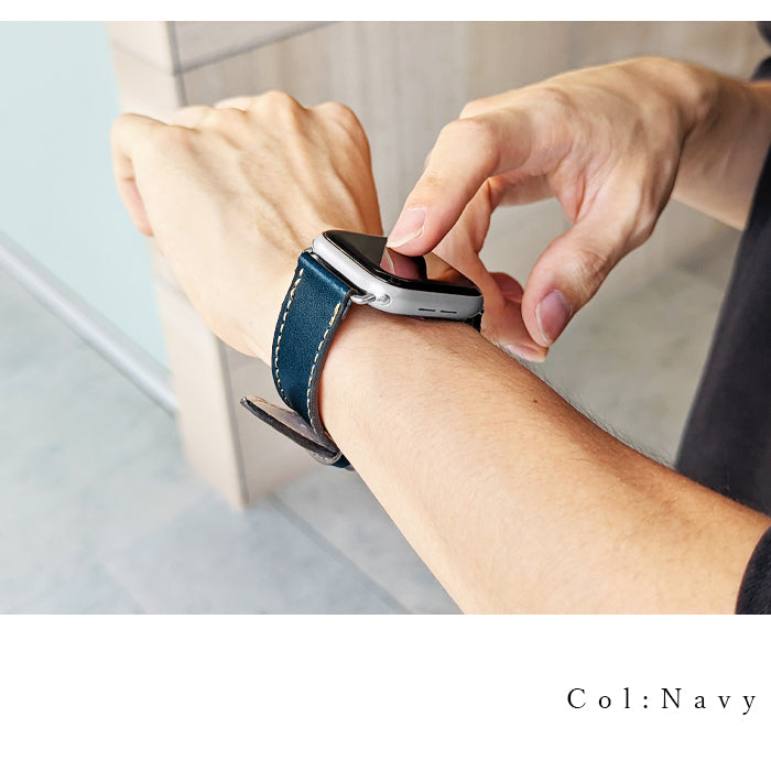 栃木レザー こだわり親父 本革 アップルウォッチ バンド レザー 付け替え 交換 ベルト Apple Watch series 7 SE 6 5 4 3 2 1 applewatch 全シリーズ対応 革 牛革 38mm 40mm 41mm 42mm 44mm 45mm