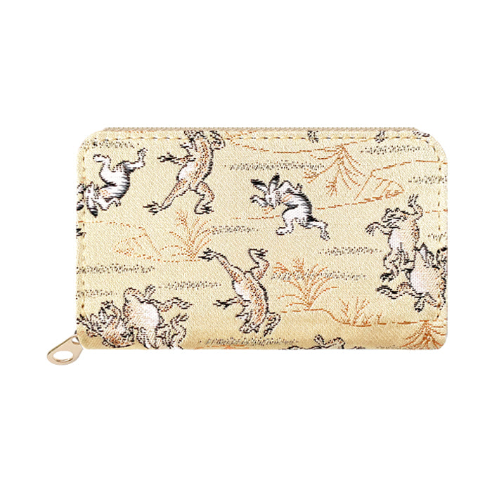 【Leo&Aoi公式ショップ】 西陣織 月影 コインケース ラウンドファスナー ポーチ 小型財布 小銭入れ コンパクト 小物入れ 高級 華やか 着物 和柄 和風 レディース 女性 ケース【安心の返品保証付き】